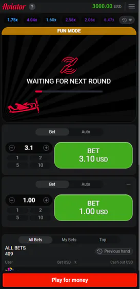 Aviator betting round